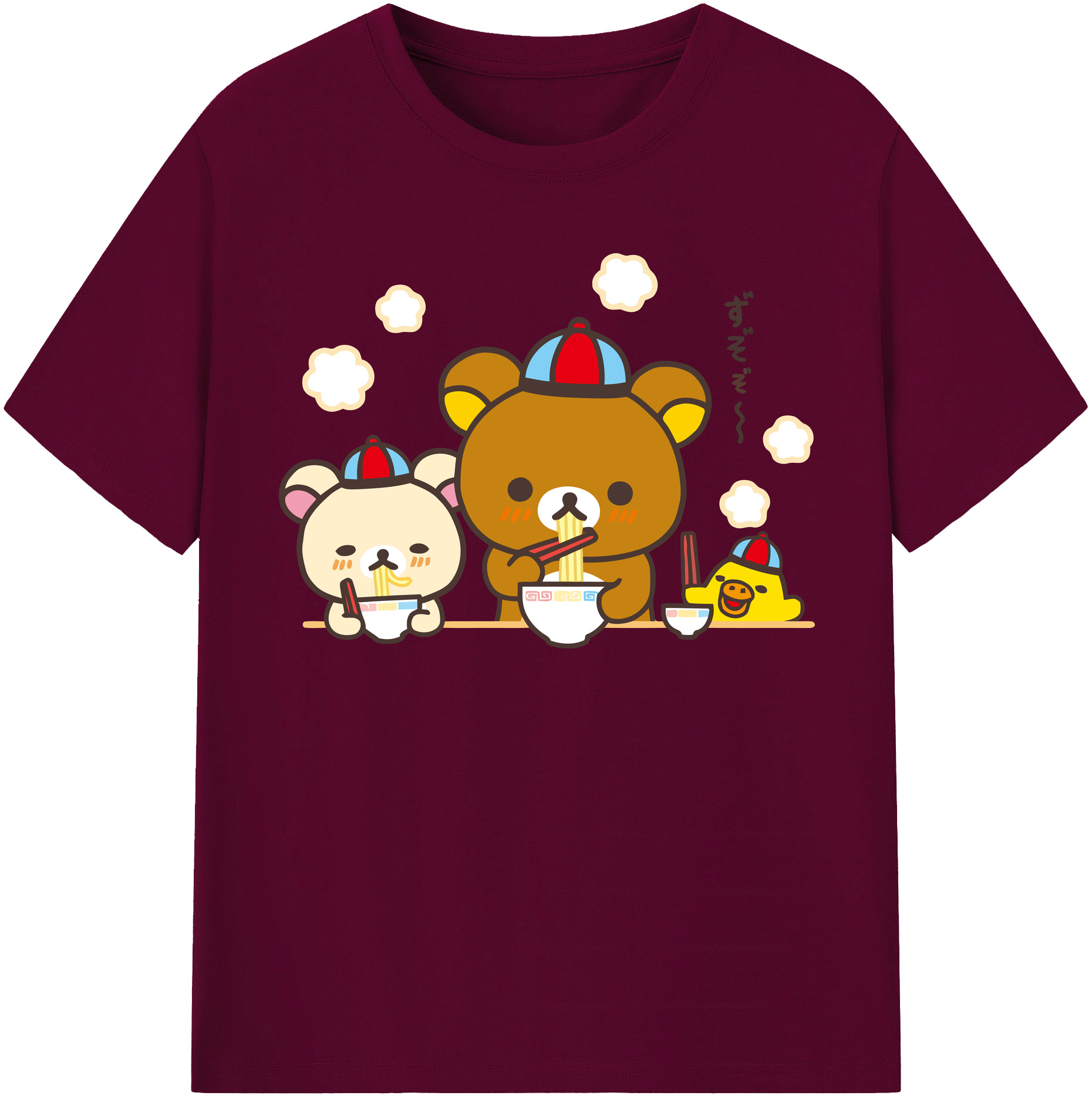 （画像用） リラックマ リラックマ キイロイトリ Rilakkuma Korilakkuma Kiiroitori レディースカジュアルプリントTシャツ（綿100％）